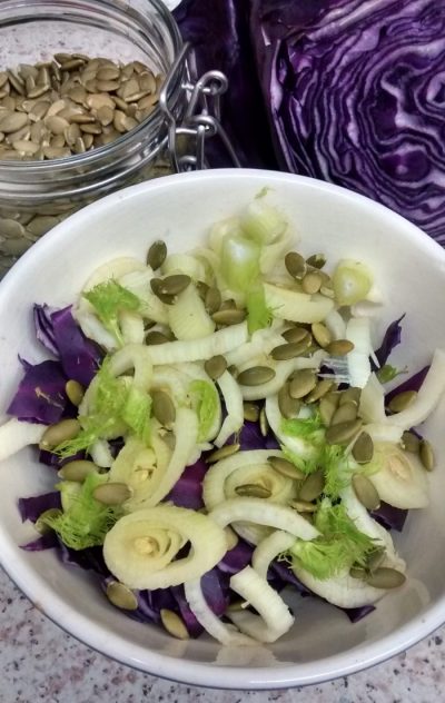 Crunchy Red Cabbage & Fennel Salad