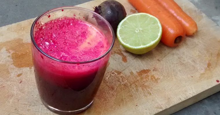 Beet, carrot and ginger juice